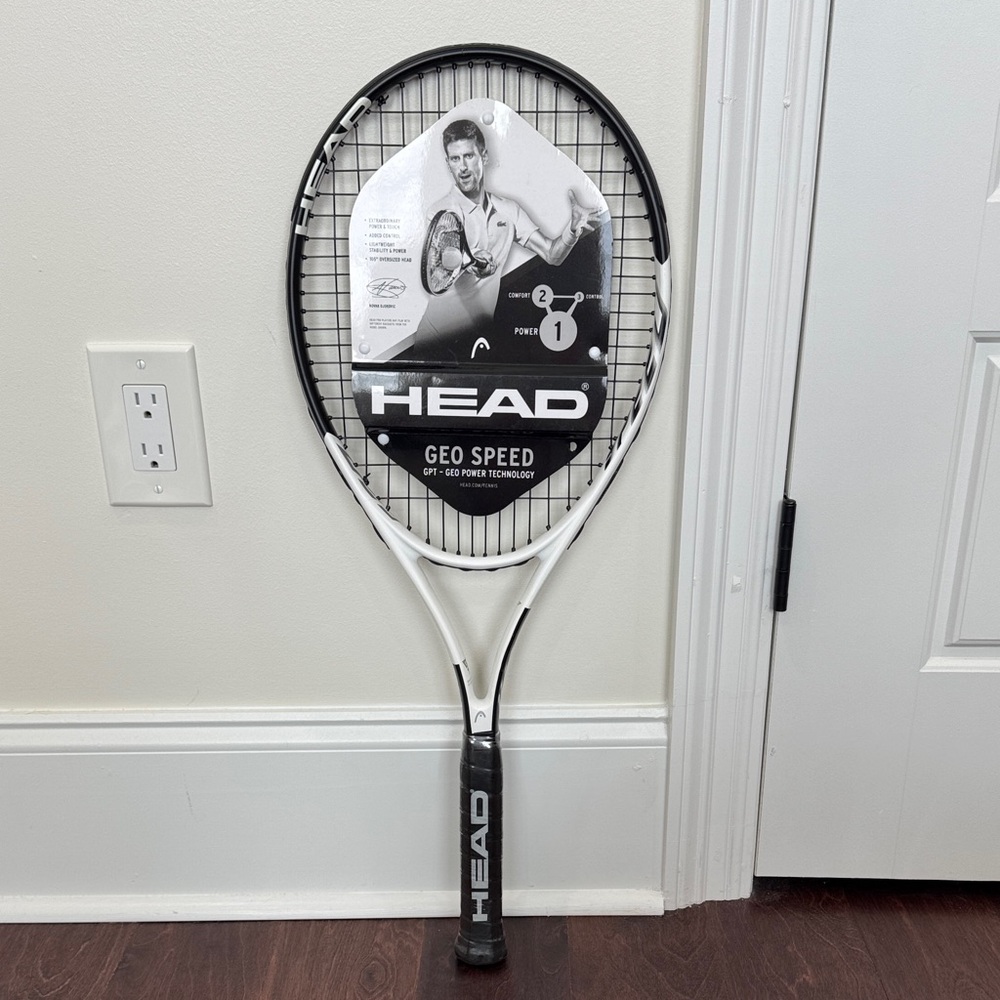 NEW Head Geo Speed Tennis Racquet Black & White, 105” Oversized Head